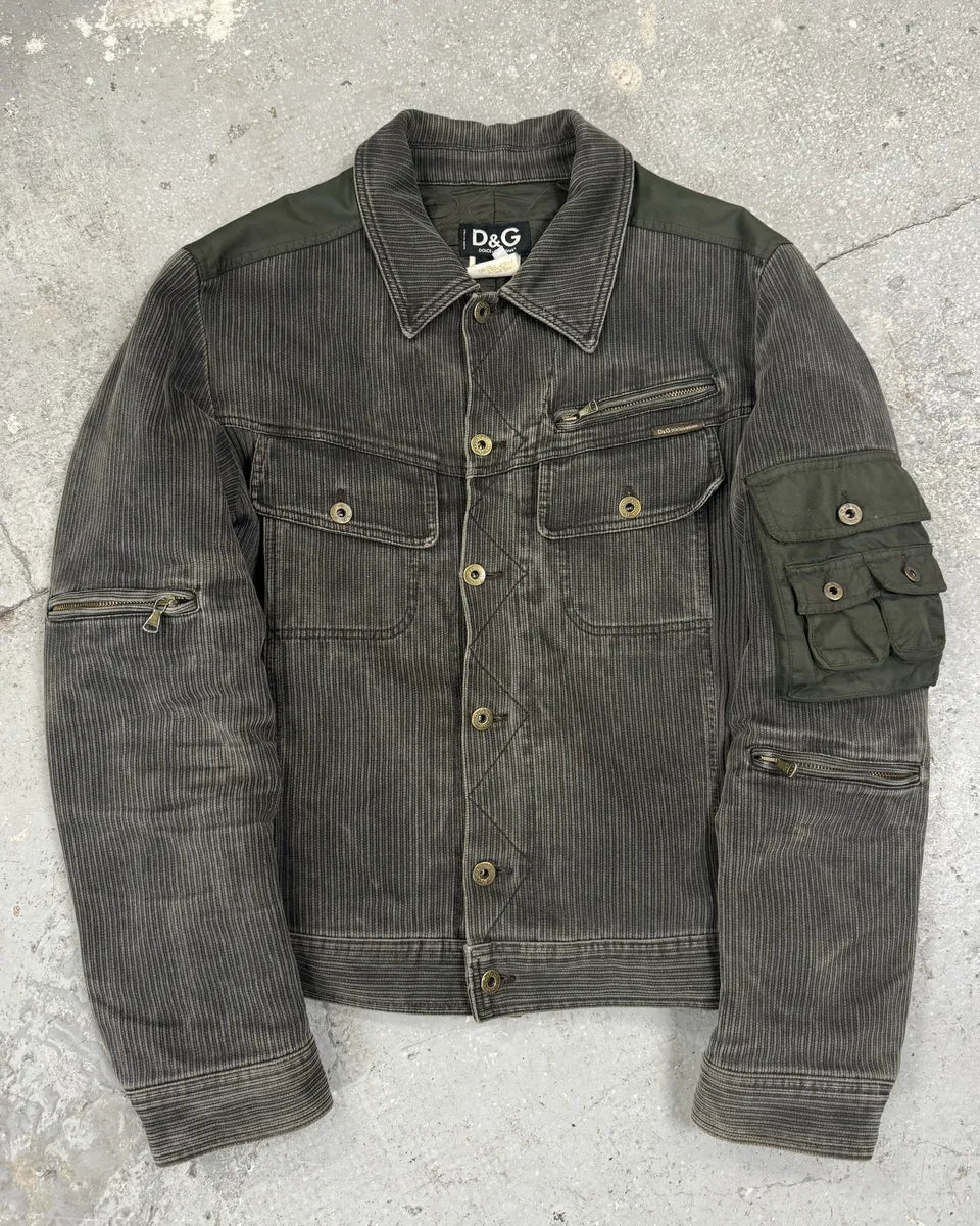 AW2003 Dolce & Gabbana Military Cargo Utility Olive Bomber Jacket (M/L) 0