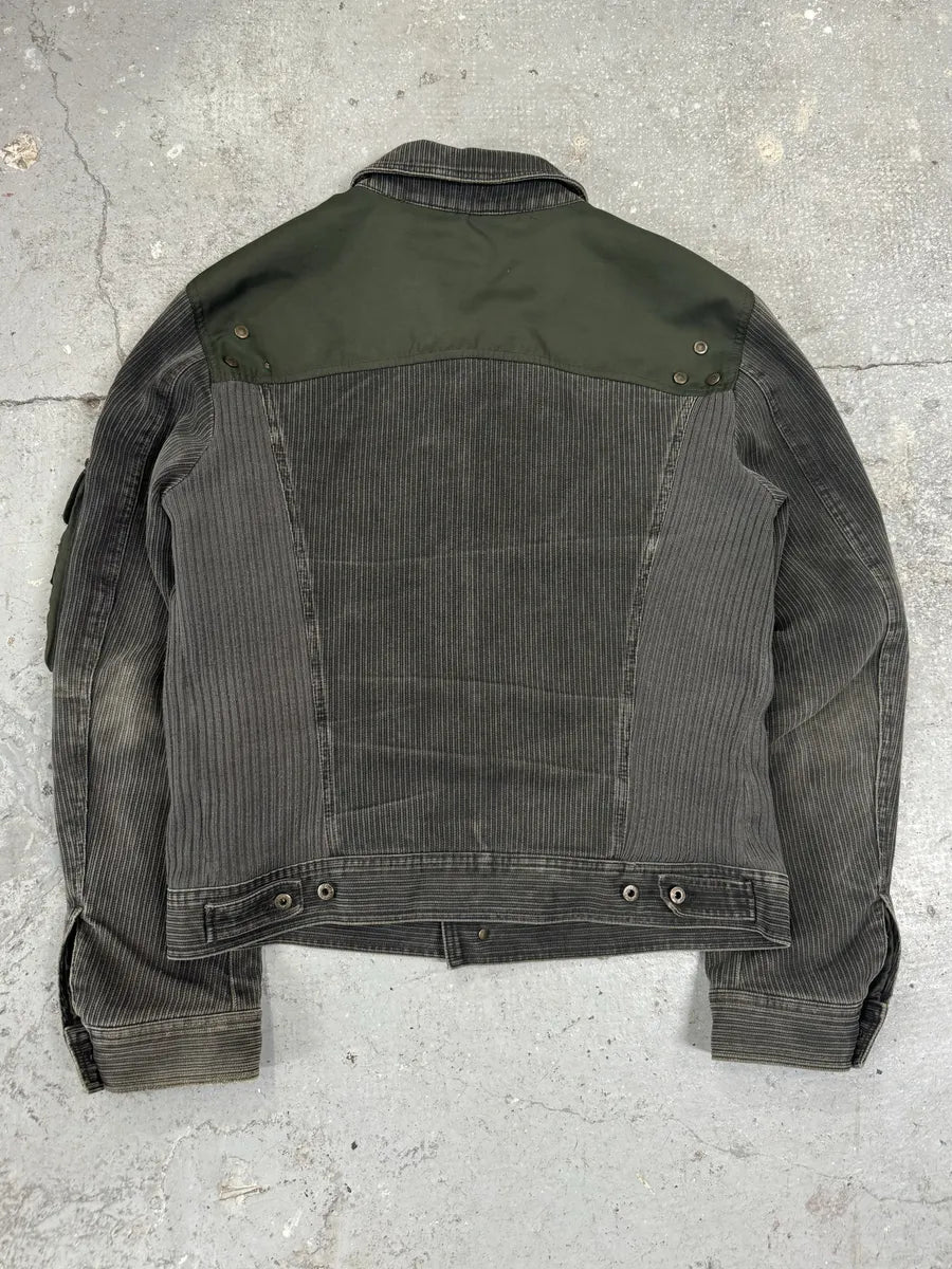 AW2003 Dolce & Gabbana Military Cargo Utility Olive Bomber Jacket  