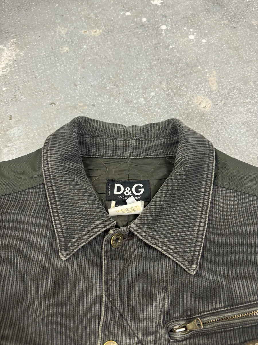 AW2003 Dolce & Gabbana Military Cargo Utility Olive Bomber Jacket (M/L) 4
