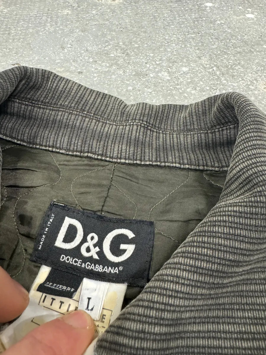 AW2003 Dolce & Gabbana Military Cargo Utility Olive Bomber Jacket (M/L) 5