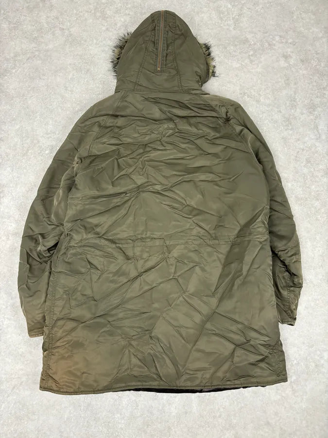 AW2003 Dolce & Gabbana Military Green Hooded Long Aviator Jacket oXhJBTW 5