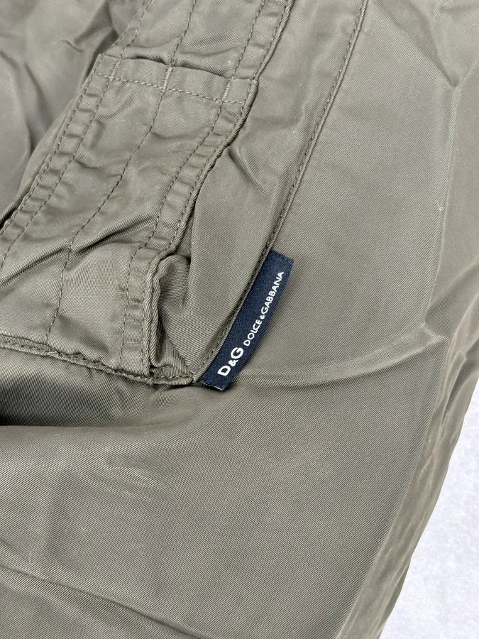 AW2003 Dolce & Gabbana Military Green Hooded Long Aviator Jacket oXhJBTW 12