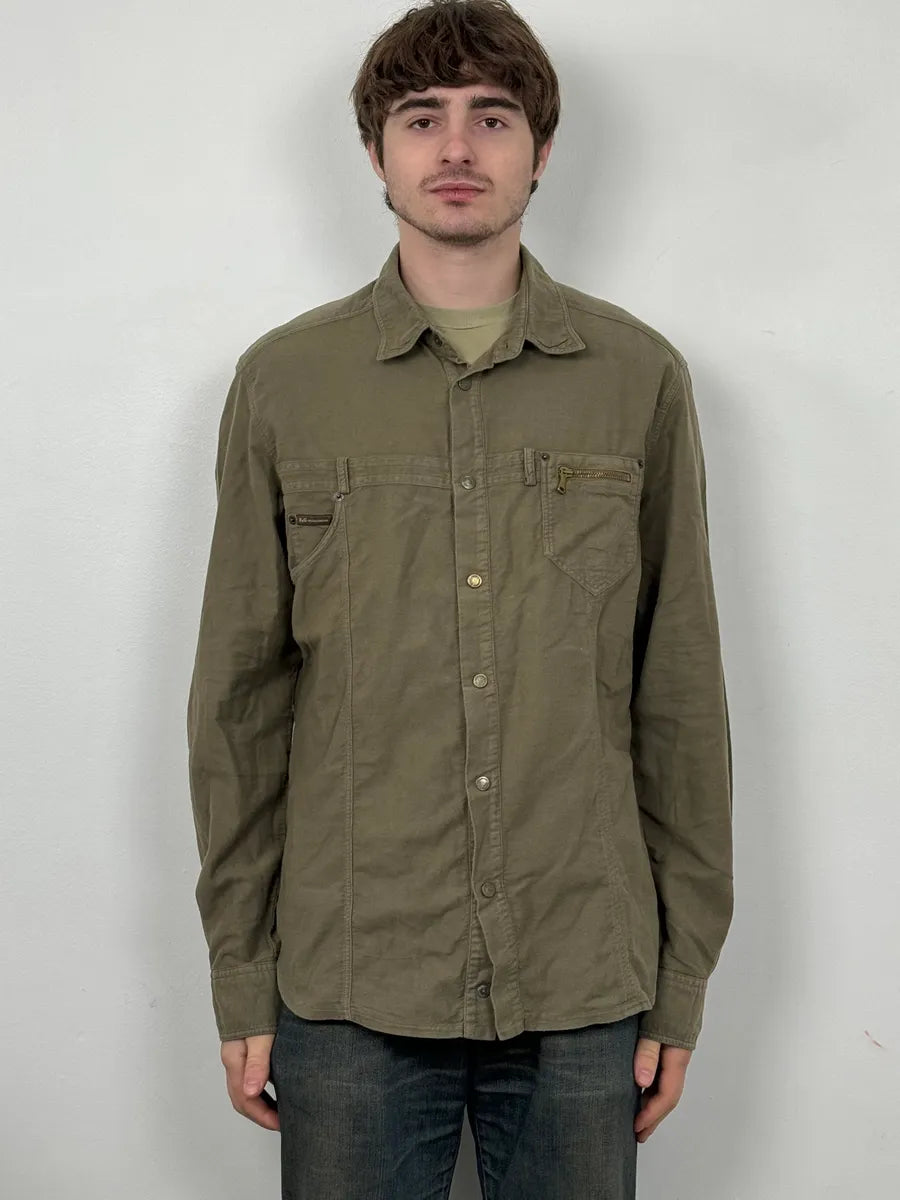 AW2003 Dolce & Gabbana Military Green Utility Shirt jdqUKOZ 1