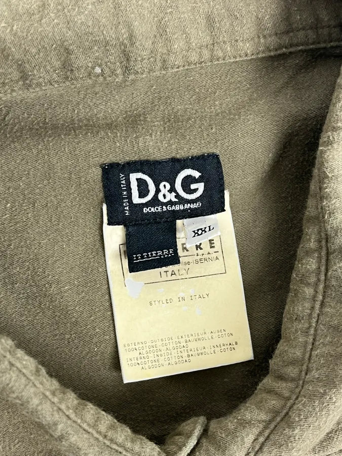 AW2003 Dolce & Gabbana Military Green Utility Shirt jdqUKOZ 10