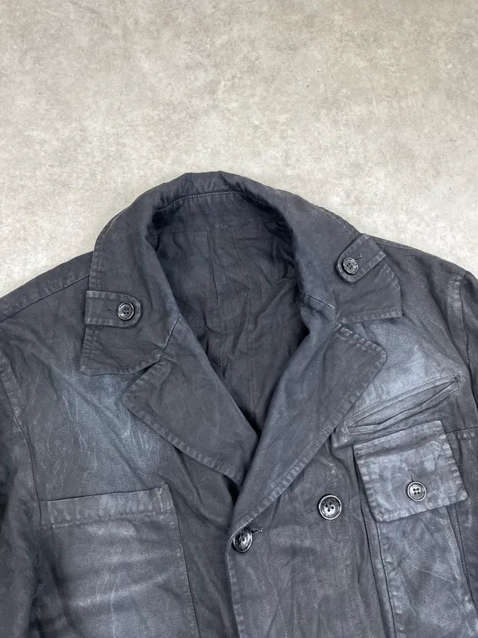 AW2003 Dolce & Gabbana Faded Black Cargo Long Jacket uWxvBJp 6