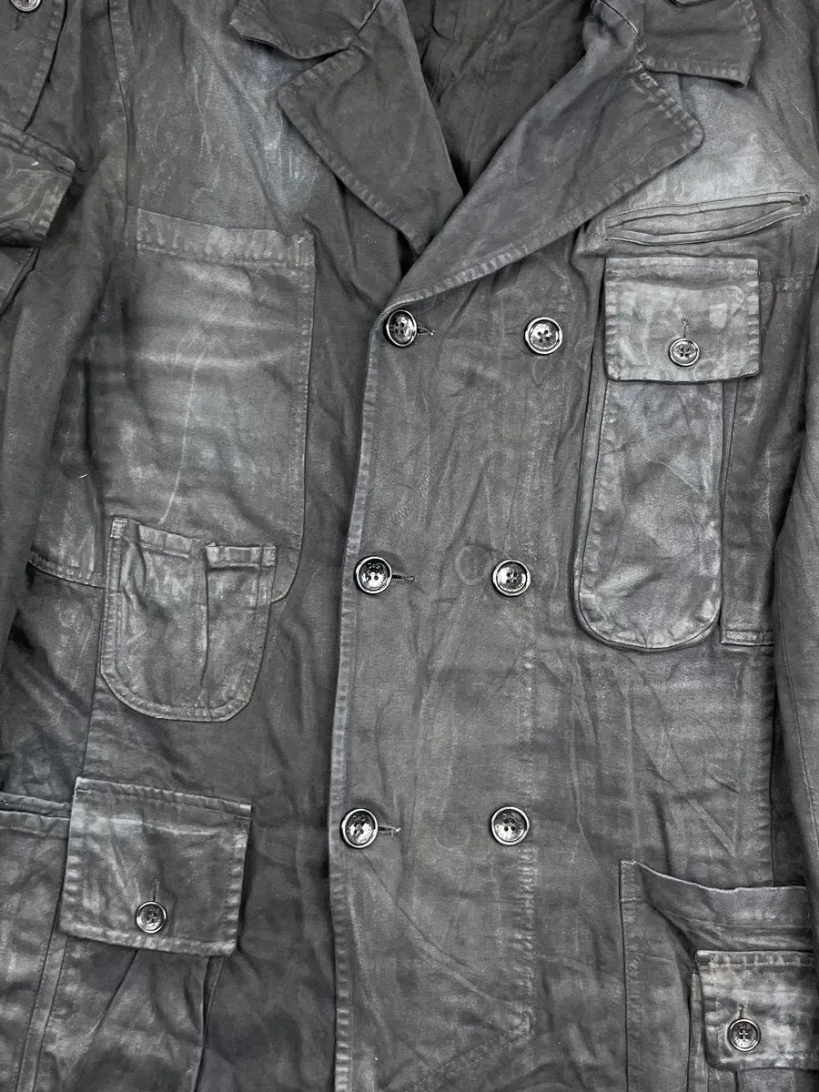 AW2003 Dolce & Gabbana Faded Black Cargo Long Jacket uWxvBJp 9