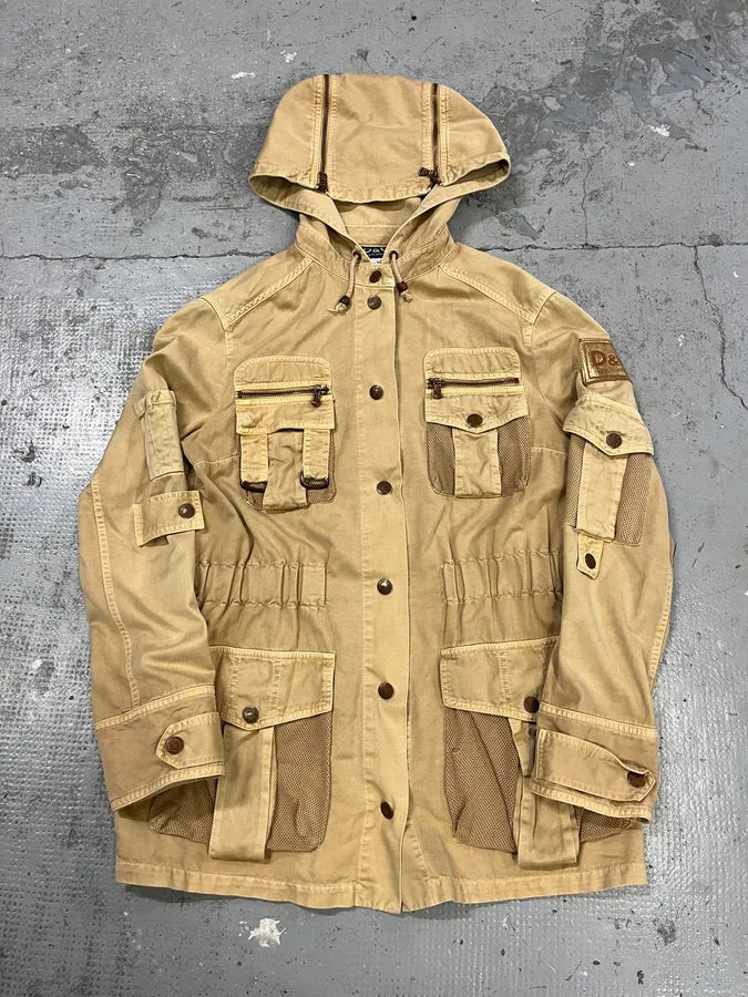 AW2003 Dolce & Gabbana Multi Pocket Cargo Beige Jacket gzDvpjj 3