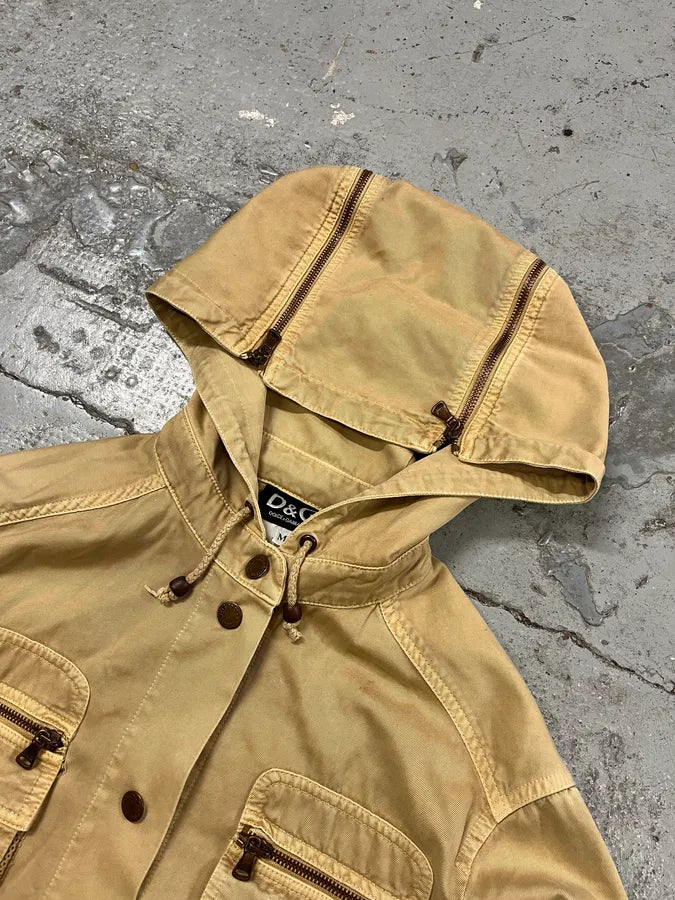 AW2003 Dolce & Gabbana Multi Pocket Cargo Beige Jacket gzDvpjj 5