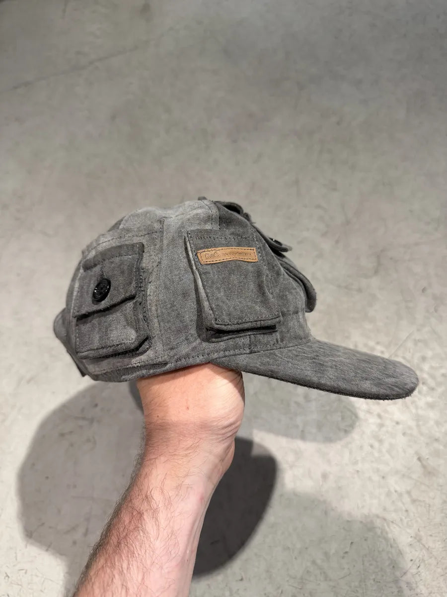 AW2003 Dolce & Gabbana Multi Pockets Grey Cargo Cap ggwQglo 2