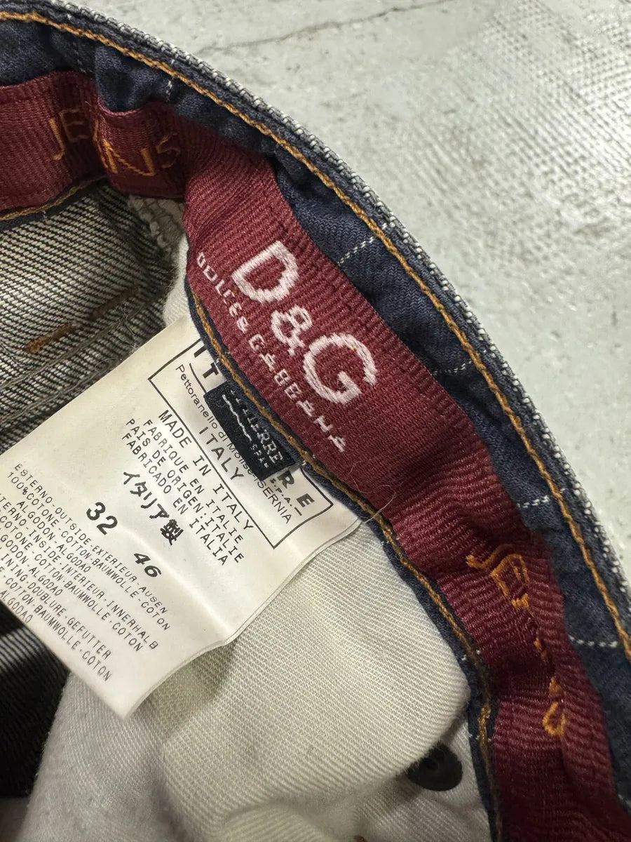 AW2003 Dolce & Gabbana Multi Pockets Grey Raw Denim Jeans kzeQKsV 9