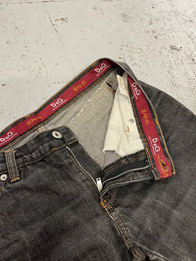 AW2003 Dolce & Gabbana Multi Zips Grey Denim Jeans kOhJSLM 11