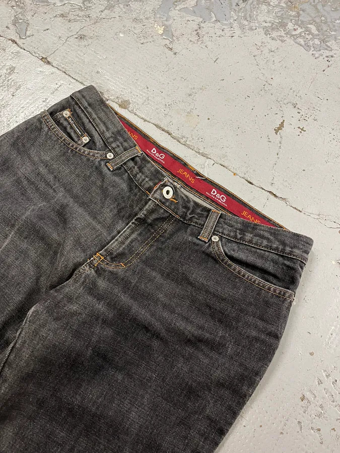 AW2003 Dolce & Gabbana Multi Zips Grey Denim Jeans kOhJSLM 6