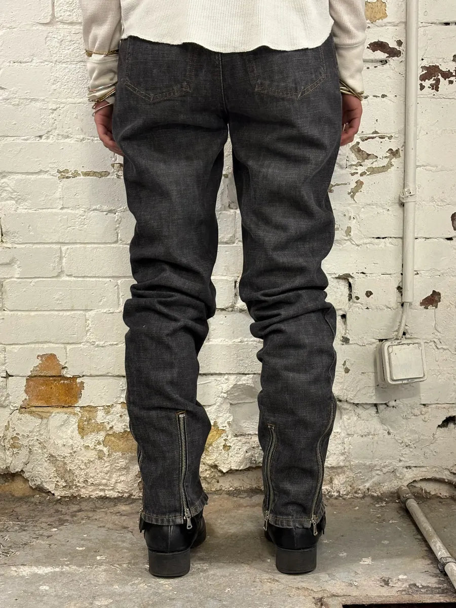 AW2003 Dolce & Gabbana Multi Zips Grey Jeans yJkpXrX 1