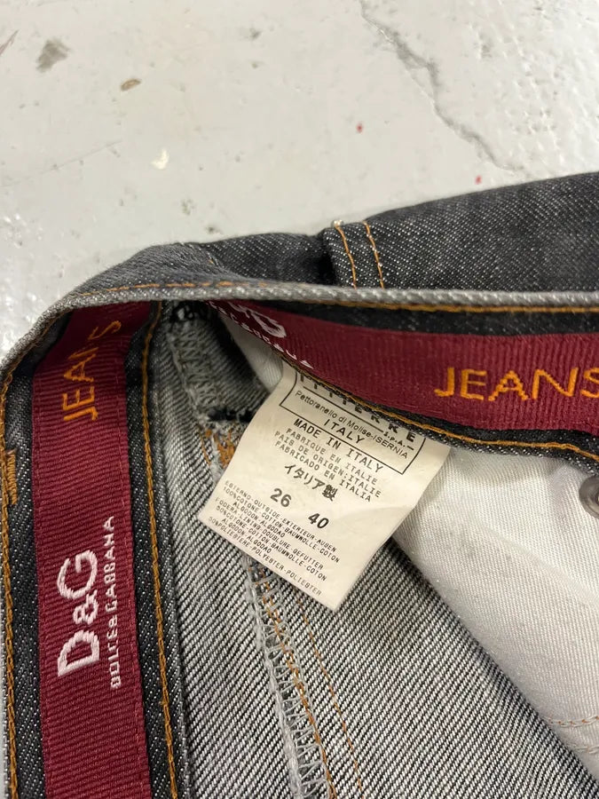 AW2003 Dolce & Gabbana Multi Zips Grey Jeans yJkpXrX 13