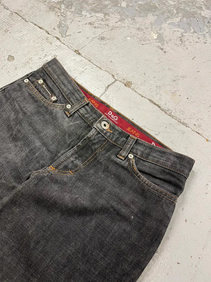 AW2003 Dolce & Gabbana Multi Zips Grey Jeans yJkpXrX 5