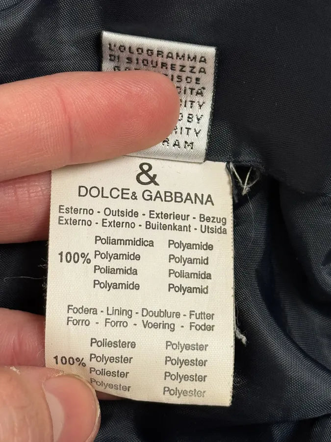 AW2003 Dolce & Gabbana Navy Aviator Bomber Jacket lhKYEbf 15