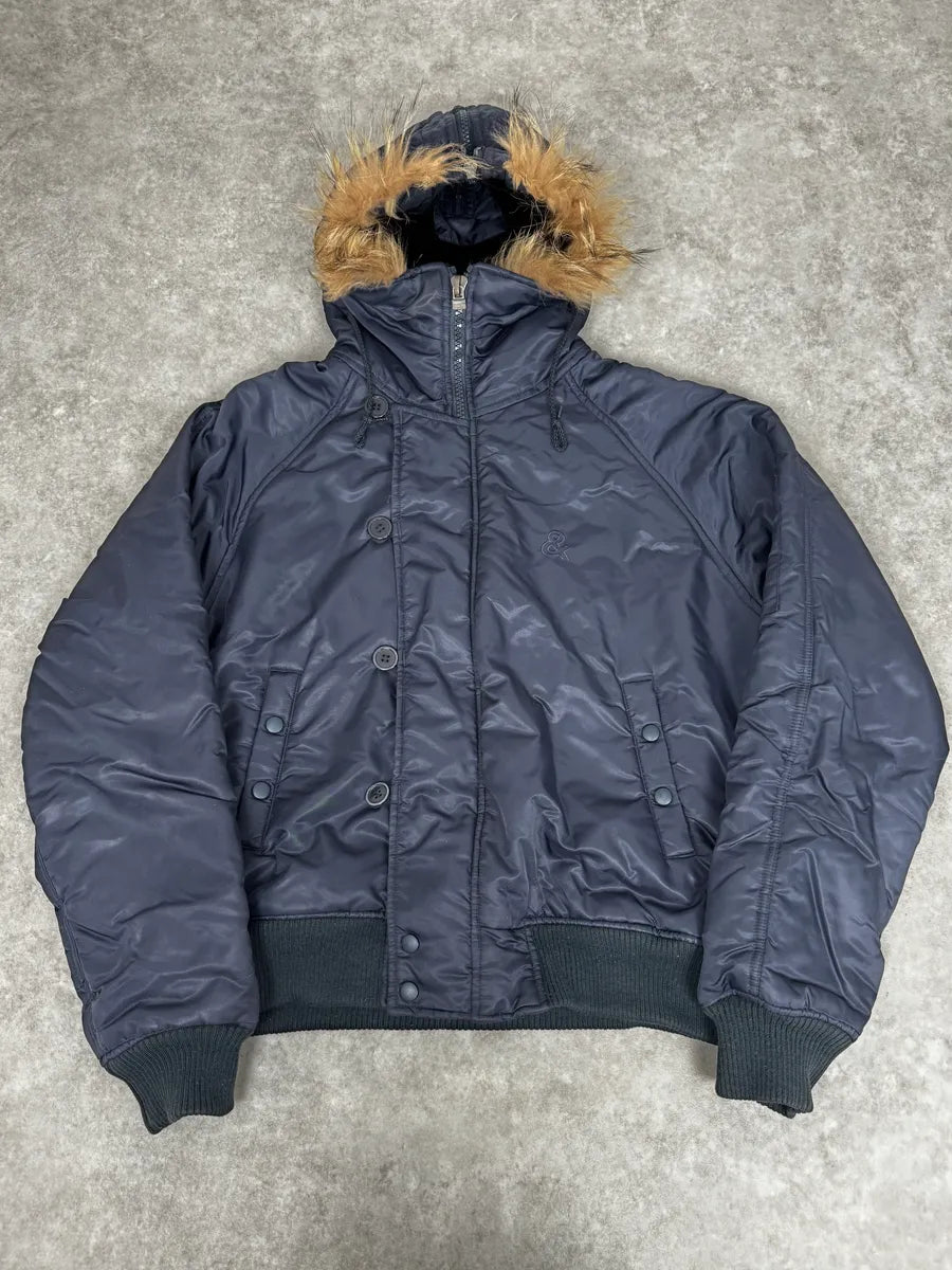 AW2003 Dolce & Gabbana Navy Aviator Bomber Jacket lhKYEbf 2