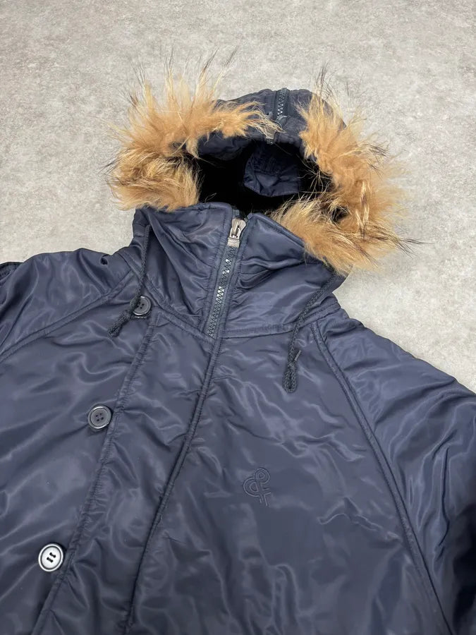 AW2003 Dolce & Gabbana Navy Aviator Bomber Jacket lhKYEbf 4