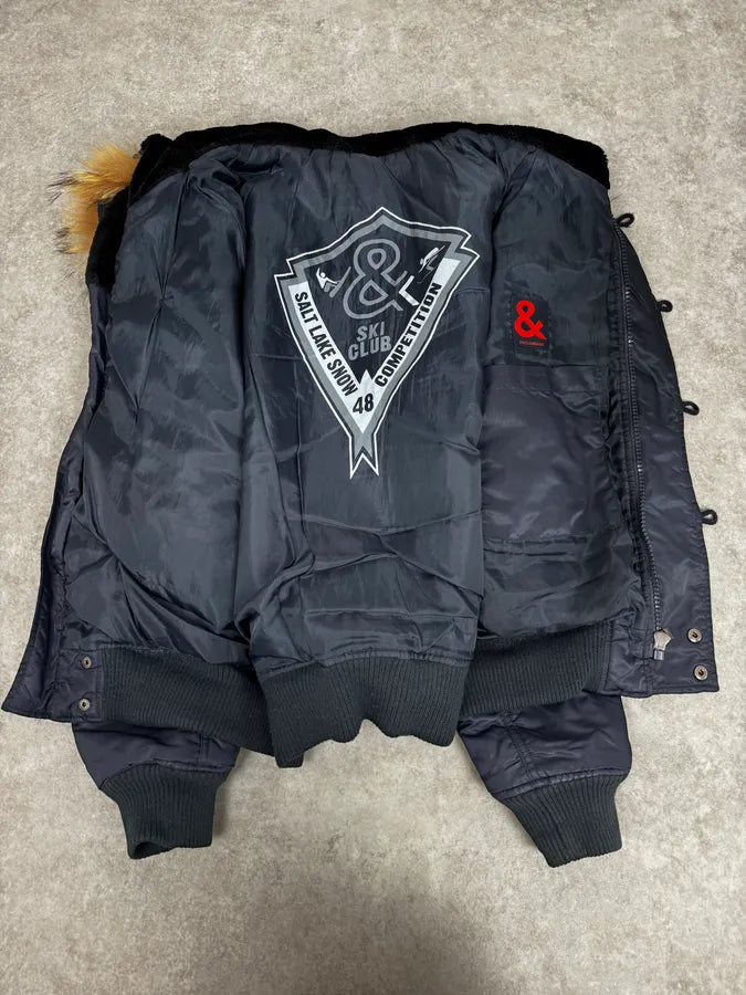 AW2003 Dolce & Gabbana Navy Aviator Bomber Jacket lhKYEbf 6