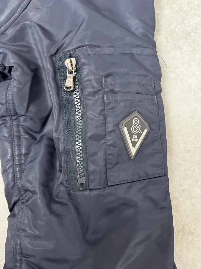 AW2003 Dolce & Gabbana Navy Aviator Bomber Jacket lhKYEbf 9