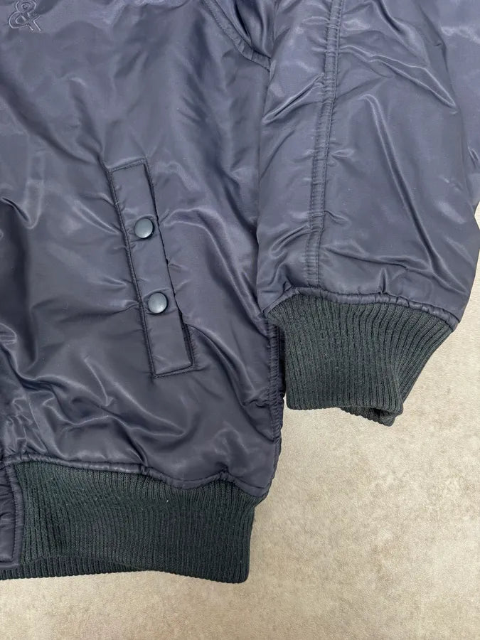 AW2003 Dolce & Gabbana Navy Aviator Bomber Jacket lhKYEbf 7