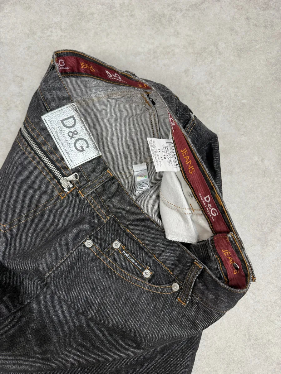 AW2003 Dolce & Gabbana Navy Brut Multi Zips Denim Jeans SIzgpTQ 7
