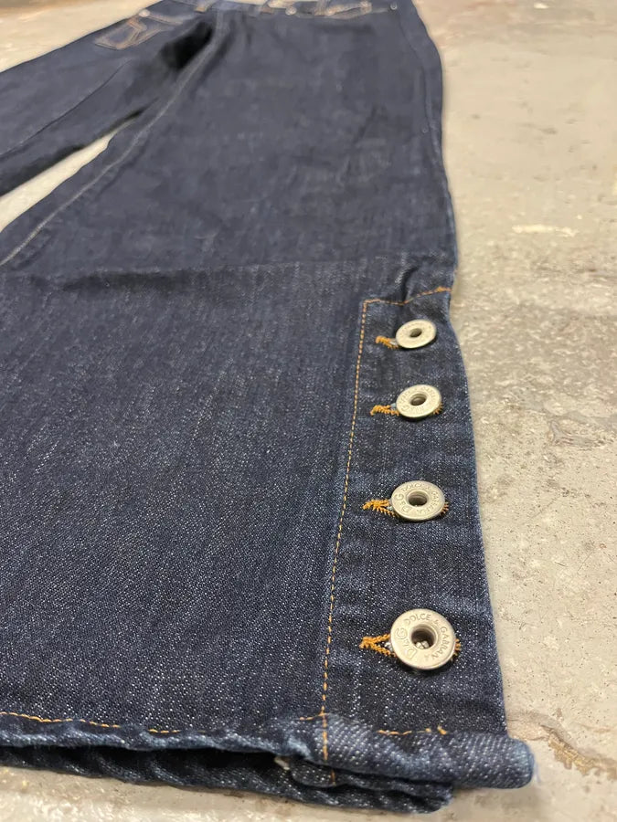 AW2003 Dolce & Gabbana Navy Denim Buttoned Jeans NhBQQiz 2