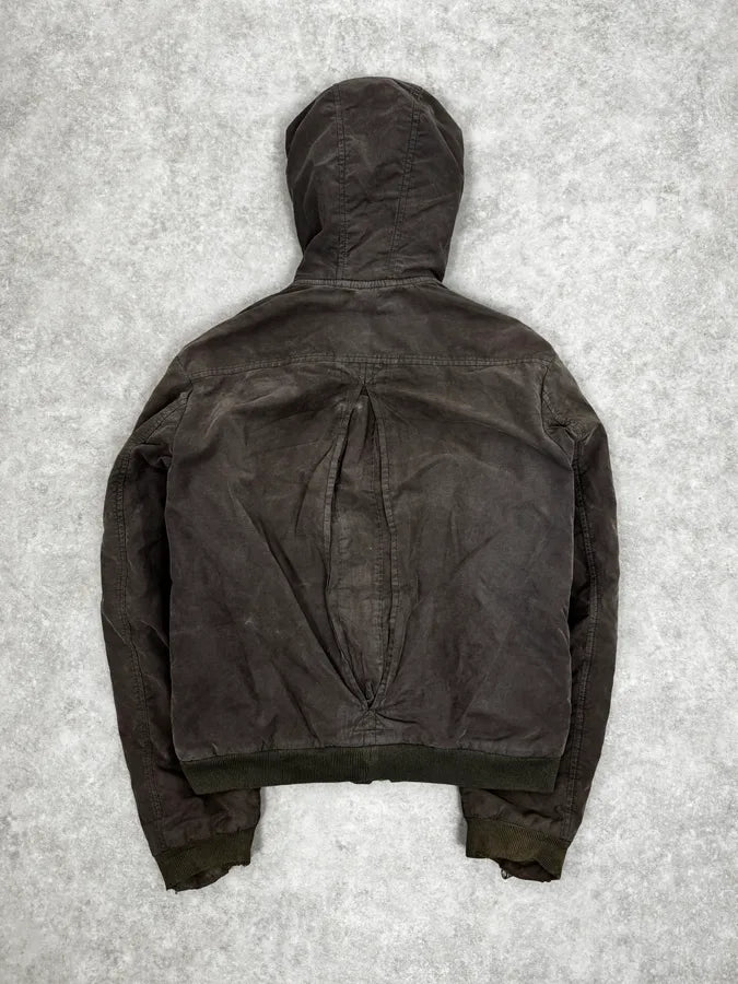 AW2003 Dolce & Gabbana Olive Green Arm Zips Bomber Jacket GzhplXB 4