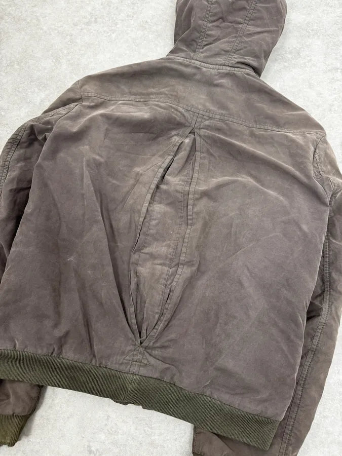 AW2003 Dolce & Gabbana Olive Green Arm Zips Bomber Jacket GzhplXB 7