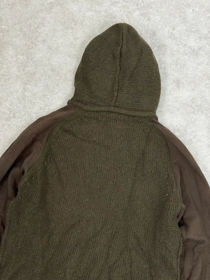 AW2003 Dolce & Gabbana Olive Green Wool Hooded Zip-up Sweater jNagGYo 6