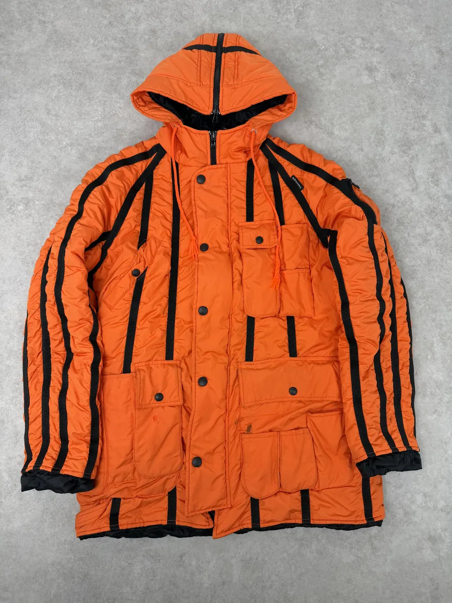 AW2003 Dolce & Gabbana Orange & Black Lined Ultra Hooded  fDryXmA 0