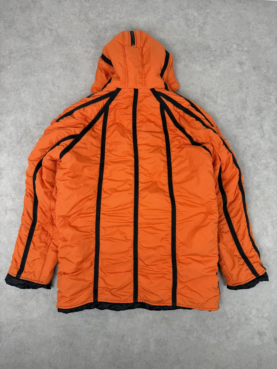 AW2003 Dolce & Gabbana Orange & Black Lined Ultra Hooded  fDryXmA 3
