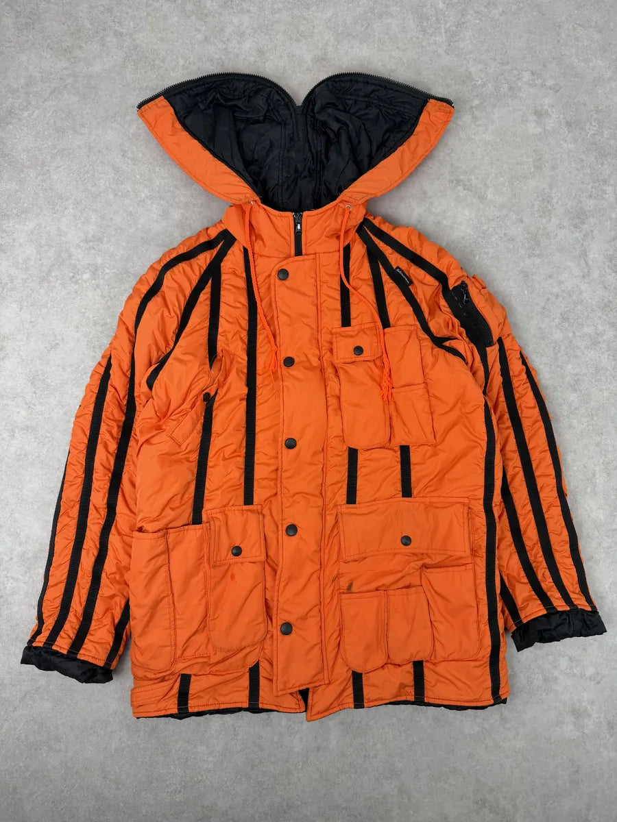 AW2003 Dolce & Gabbana Orange & Black Lined Ultra Hooded  fDryXmA 6