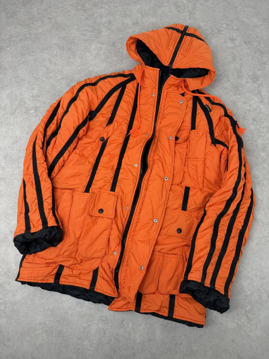 AW2003 Dolce & Gabbana Orange & Black Lined Ultra Hooded  fDryXmA 7