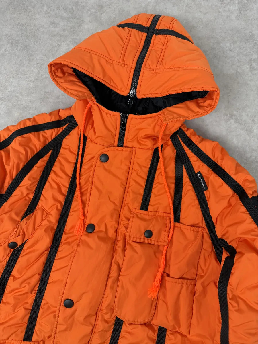 AW2003 Dolce & Gabbana Orange & Black Lined Ultra Hooded  fDryXmA 8