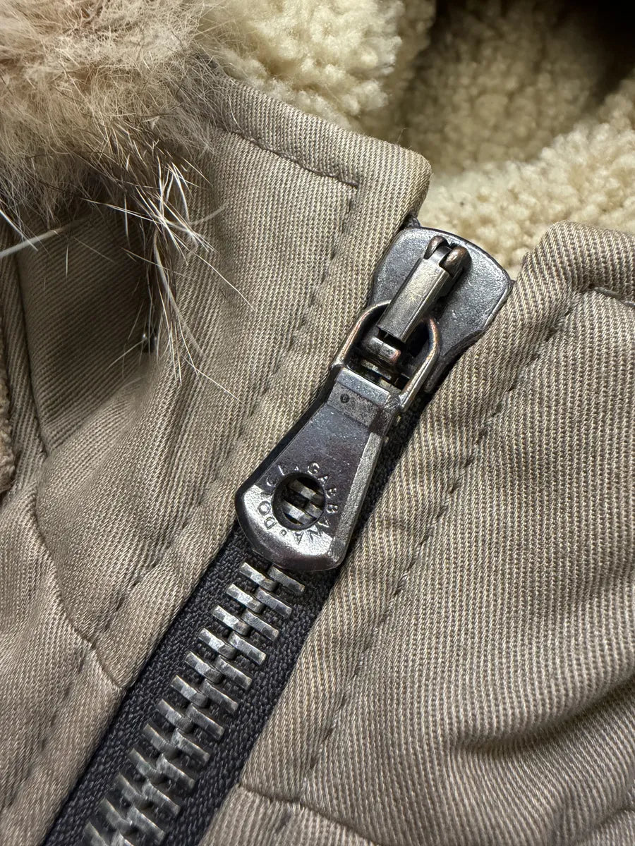 AW2003 Dolce & Gabbana Parachute Buffalo Shearling Brown Leather Fur Hooded Jacket lqcADqD 11