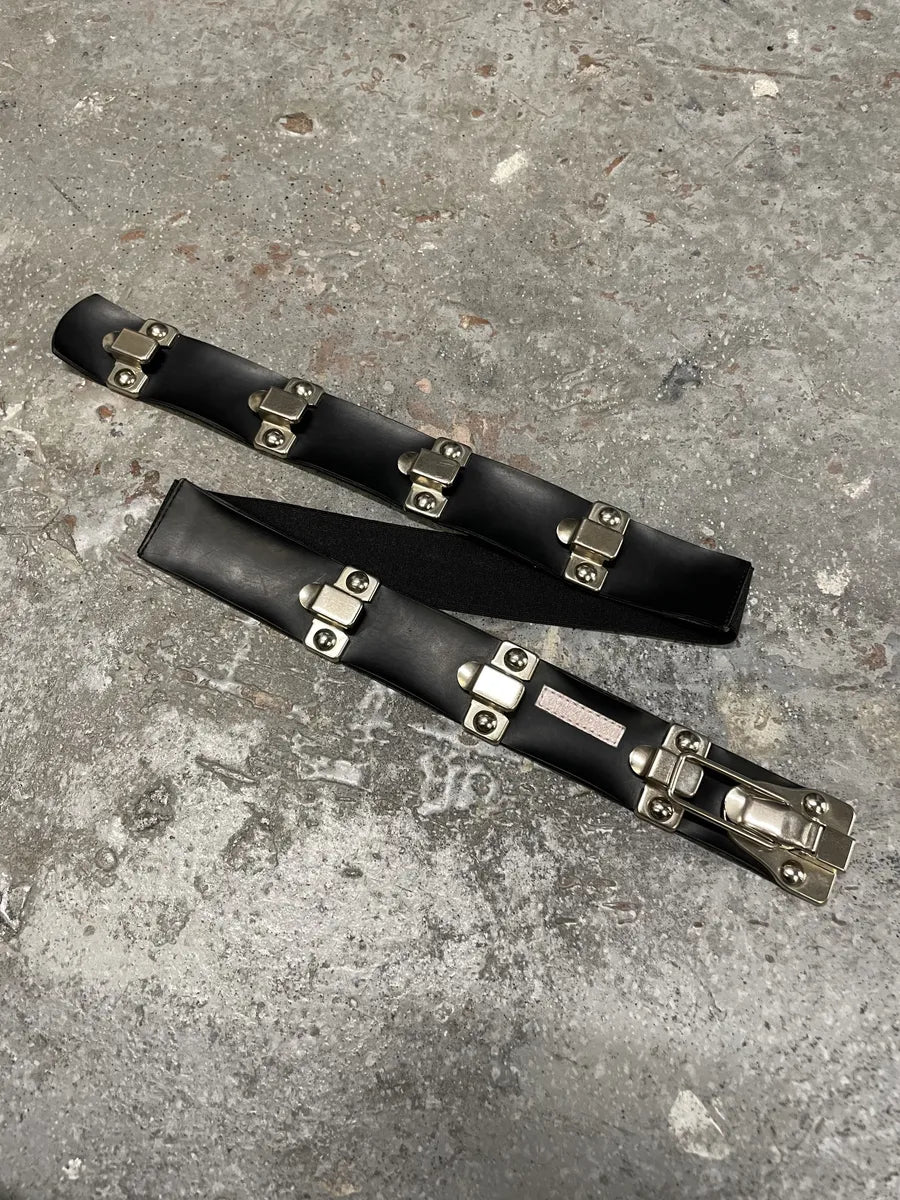 AW2003 Dolce & Gabbana Paratrooper Metal Black Leather Belt (OS) 0