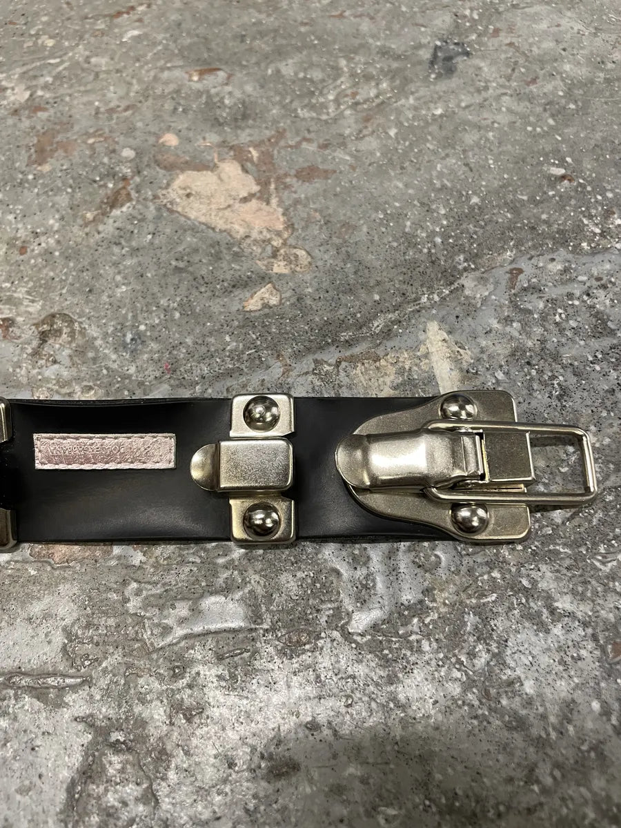 AW2003 Dolce & Gabbana Paratrooper Metal Black Leather Belt (OS) 2