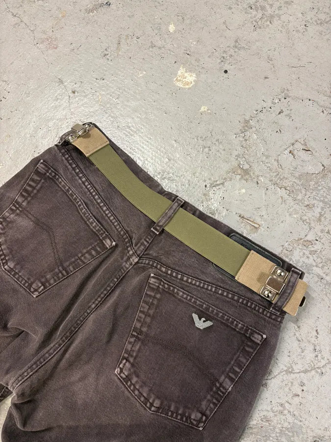 AW2003 Dolce & Gabbana Paratrooper Metal Canva & Leather Belt (OS) tThnNPo 1