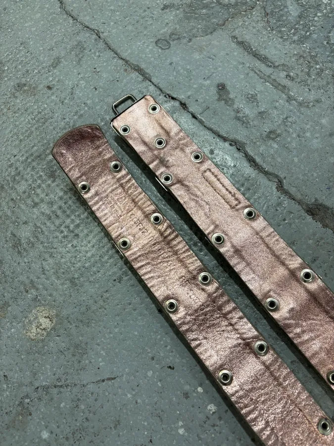 AW2003 Dolce & Gabbana Paratrooper Metal Canva & Leather Belt (OS) tThnNPo 4