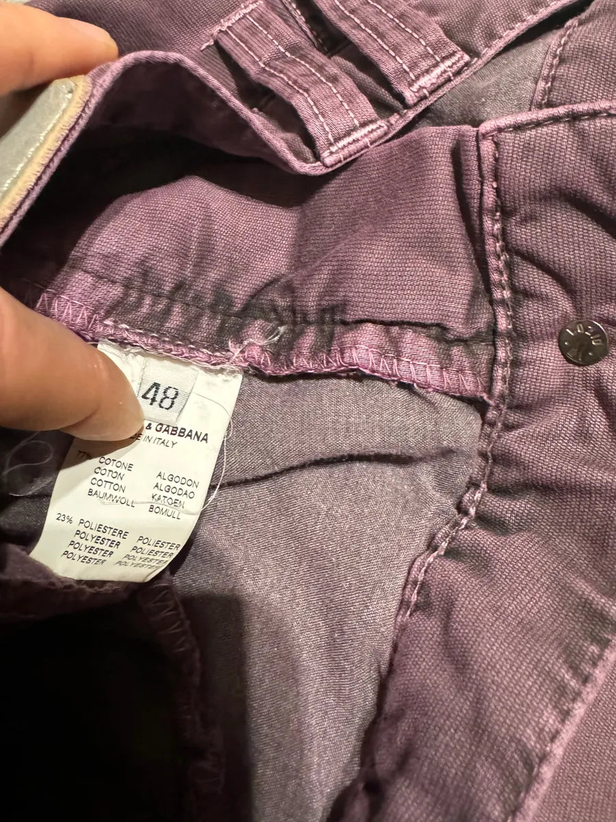 AW2003 Dolce & Gabbana Purple Bondage Relaxed Spectrum Pants LUligbF 10