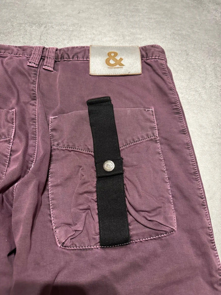 AW2003 Dolce & Gabbana Purple Bondage Relaxed Spectrum Pants LUligbF 6