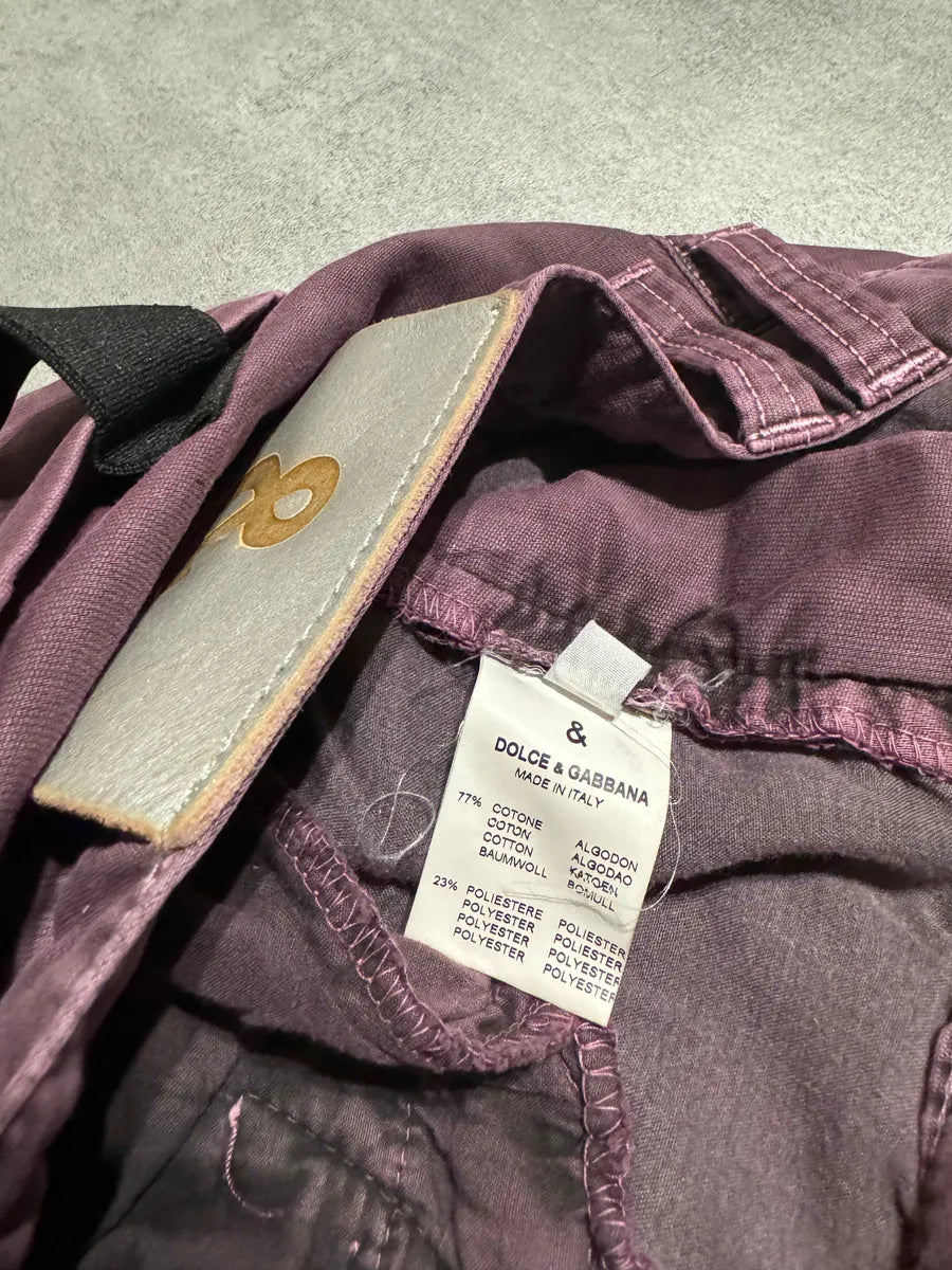 AW2003 Dolce & Gabbana Purple Bondage Relaxed Spectrum Pants LUligbF 8