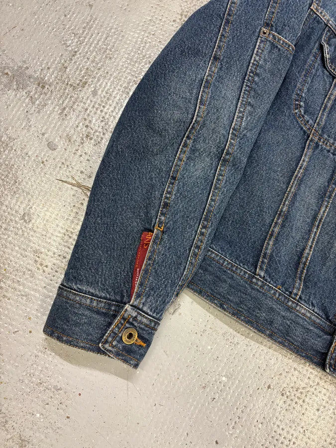 AW2003 Dolce & Gabbana Raw Blue Denim Jacket uxKchbr 5