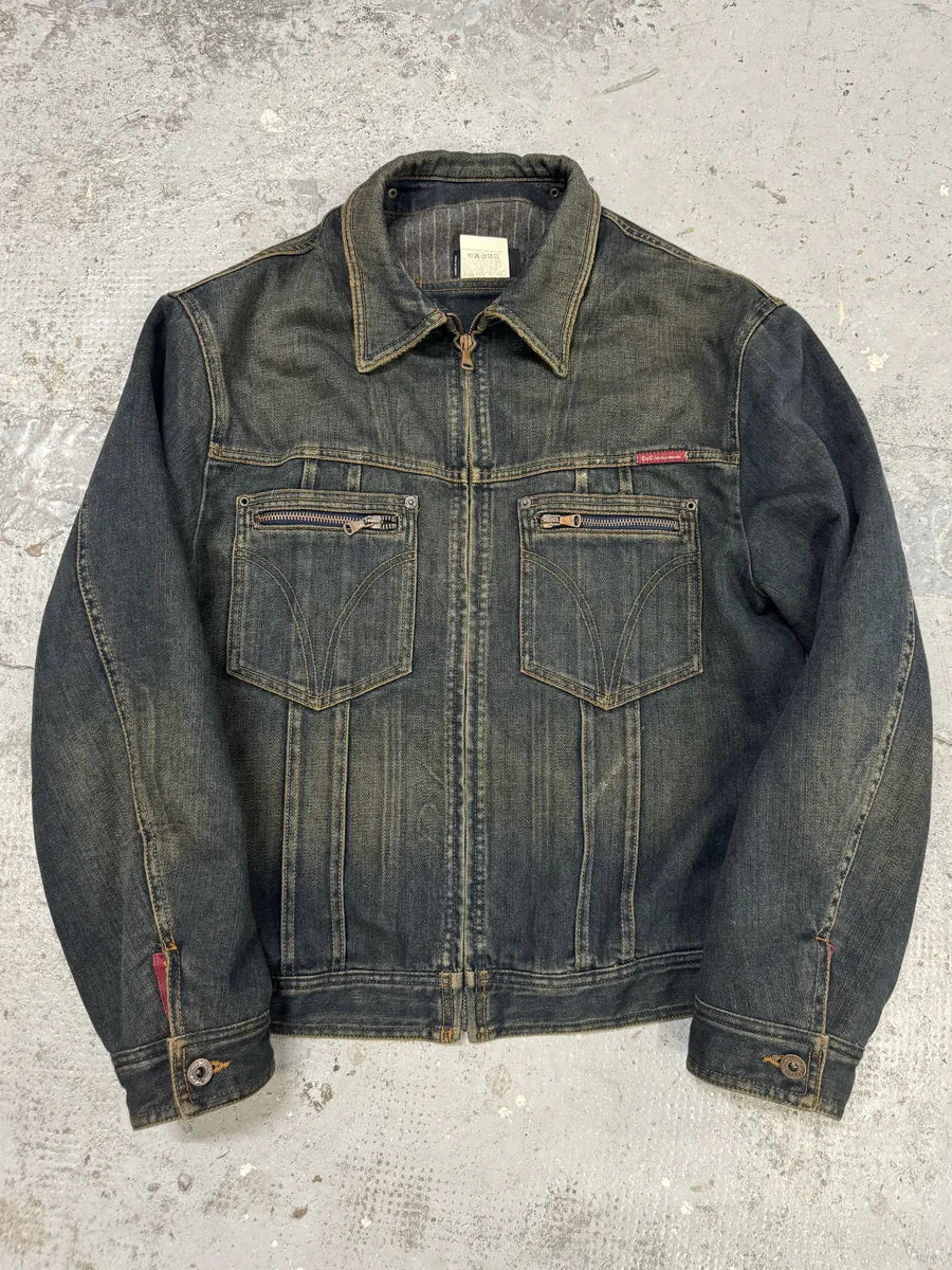 AW2003 Dolce & Gabbana Raw Blue Denim Jacket pThLYmQ 0