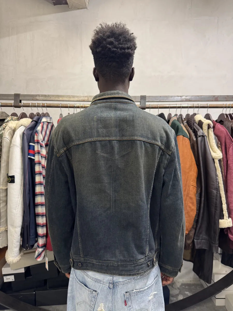 AW2003 Dolce & Gabbana Raw Blue Denim Jacket pThLYmQ 3