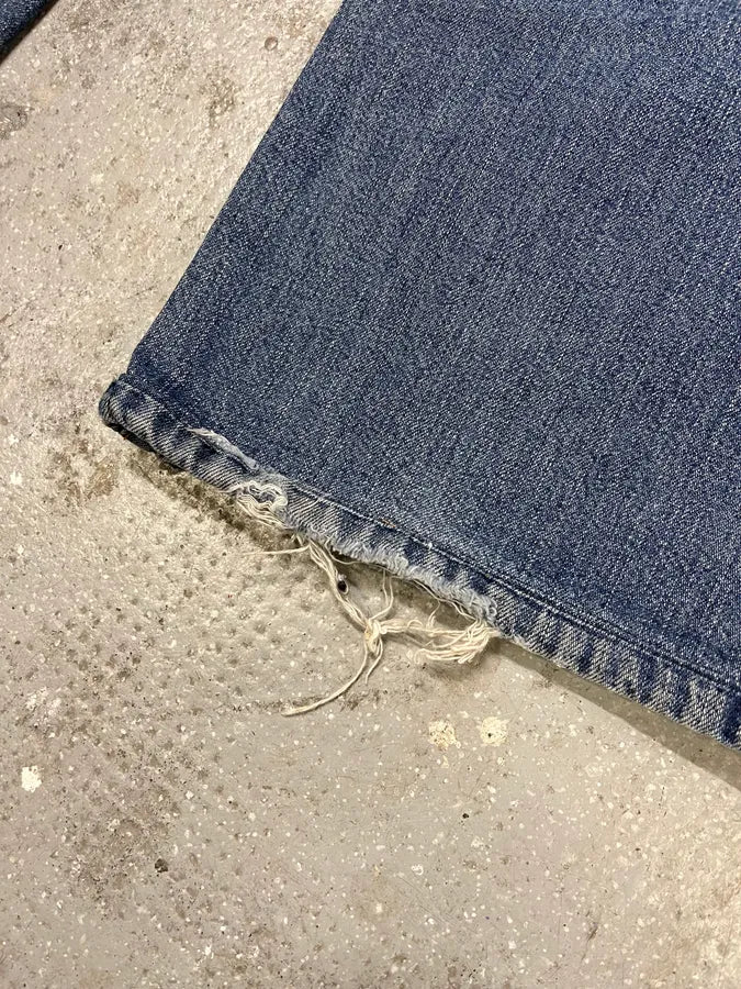AW2003 Dolce & Gabbana Raw Blue Faded Denim Jeans oKQQdCx 5