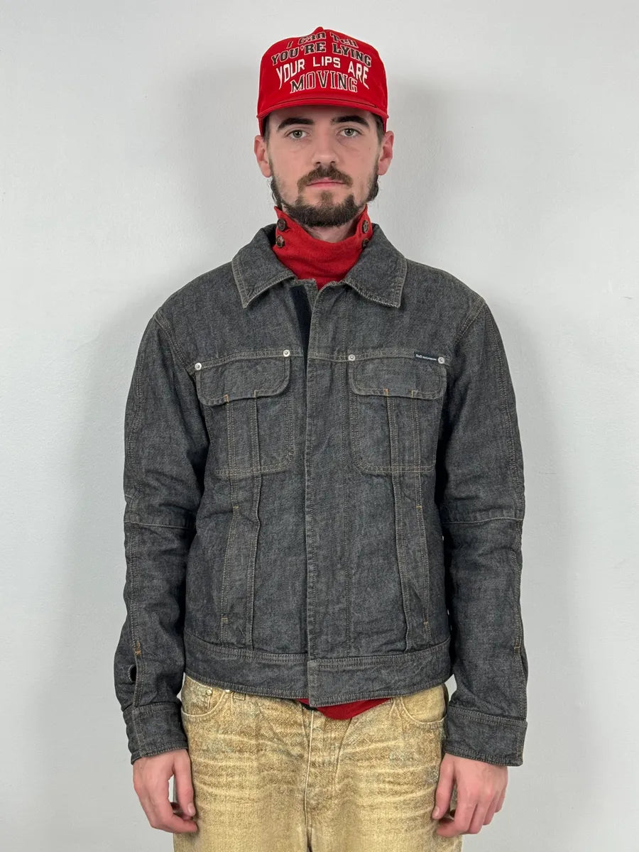 AW2003 Dolce & Gabbana Raw Grey Denim Jacket LrqlJzn 1