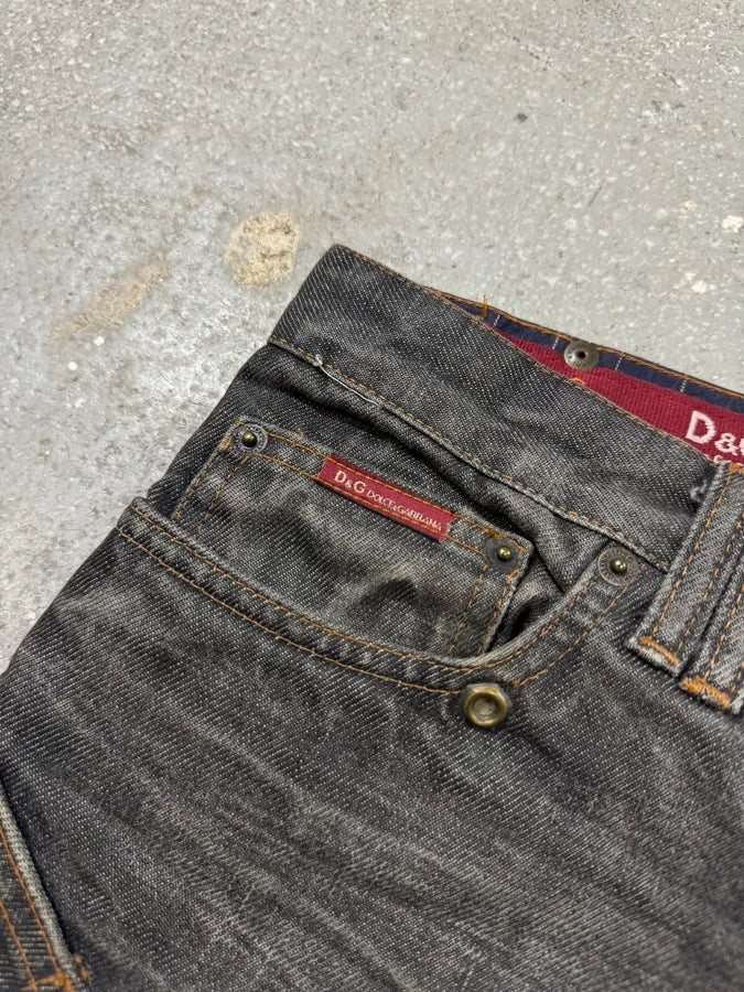 AW2003 Dolce & Gabbana Raw Grey Denim Jeans brnliBJ 3