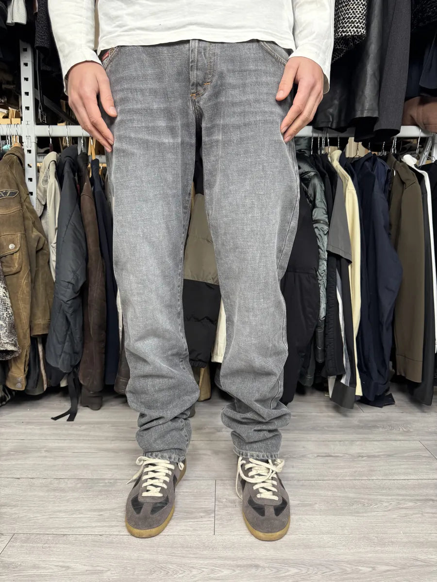AW2003 Dolce & Gabbana Raw Grey Denim Jeans GbELHCs 0